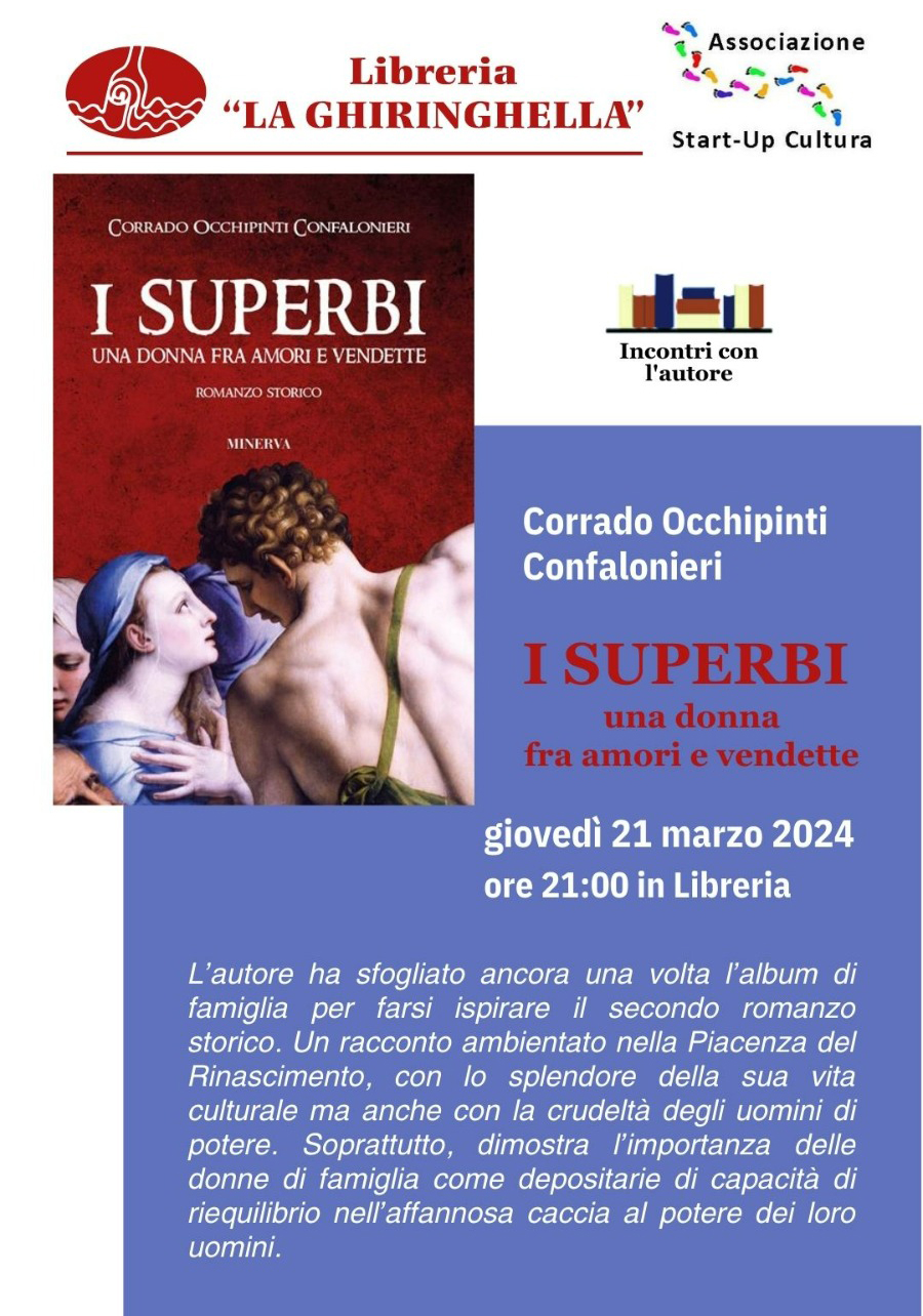 I superbi. Una donna fra amori e vendette. presentazione libro